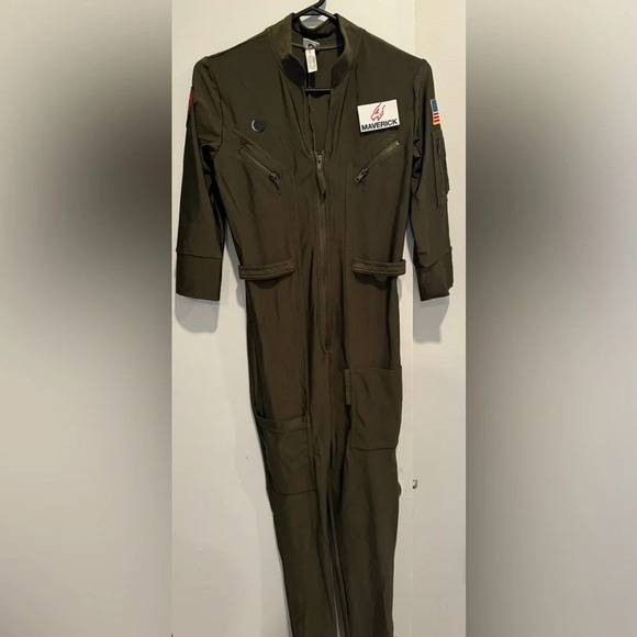 Halloween Top Gun Maverick Flight Costume Adult standard size M approx stretchy - Picture 1 of 5